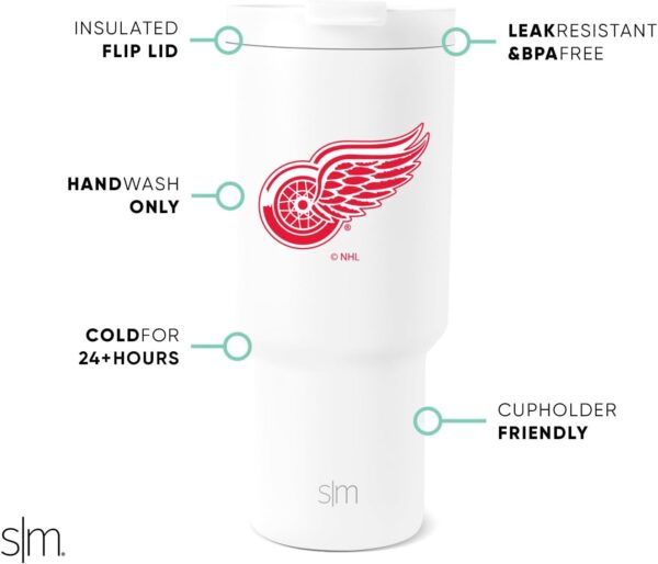 Detroit Red Wings 30oz Tumbler Simple Modern - Image 2