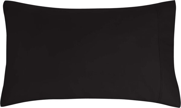 Amazon Basics Lightweight Microfiber 4-Piece Bed Sheet Set, Queen, Black - Image 3
