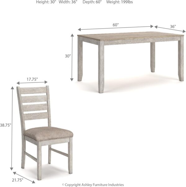 Skempton Cottage Dining Table Set with 6 Upholstered Chairs - Image 4