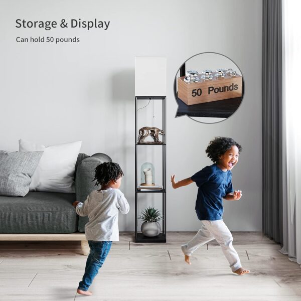: SUNMORY Floor Lamp with Shelves - Image 8