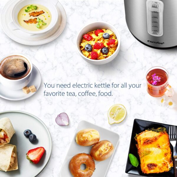 COMFEE 1.7 Liter Stainless Steel Electric Kettle 1500W Fast Boil - Image 7