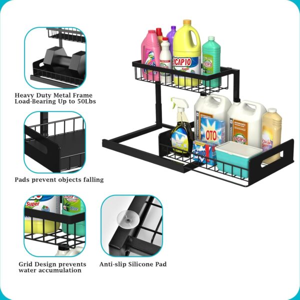 REALINN Pull-Out Under Sink Storage (2 Pack) - Image 6