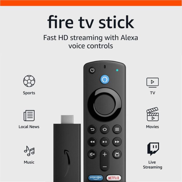 Amazon Fire TV Stick, Sharp Picture Quality, Fast Streaming, Alexa Voice Remote with TV Controls - Image 6