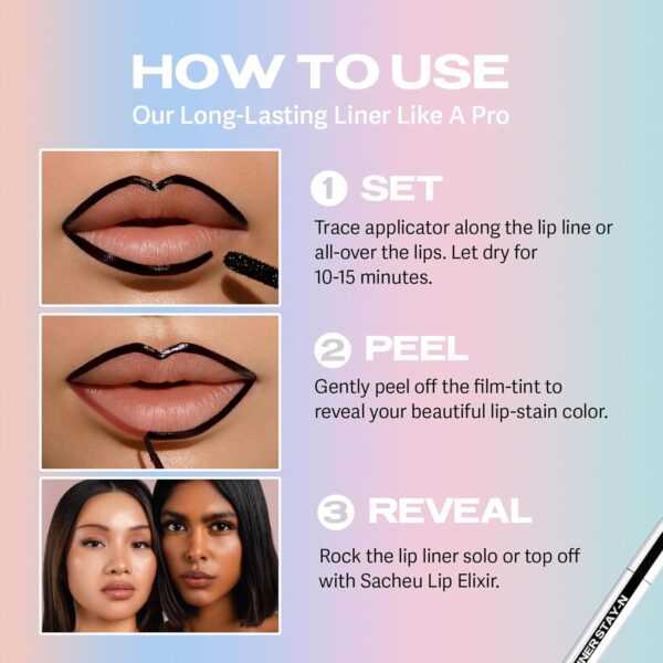 Sacheu Stay-N Peel Off Lip Liner Tattoo - Image 4