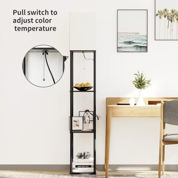 : SUNMORY Floor Lamp with Shelves - Image 5