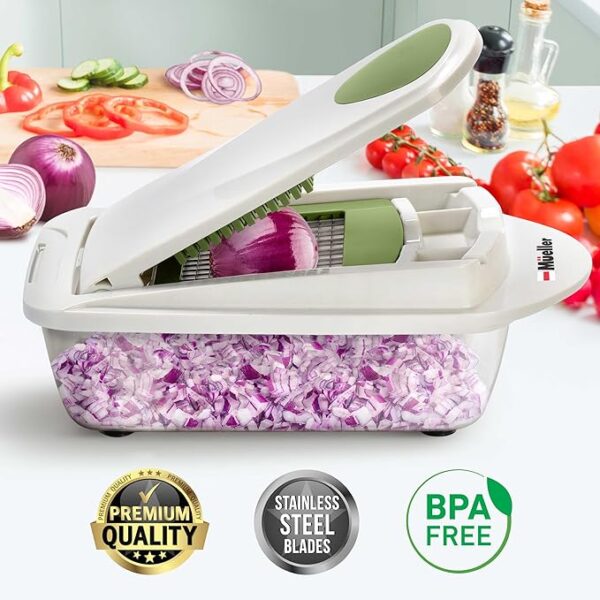 Mueller Pro-Series 10-in-1, 8 Blade Vegetable Chopper - Image 5