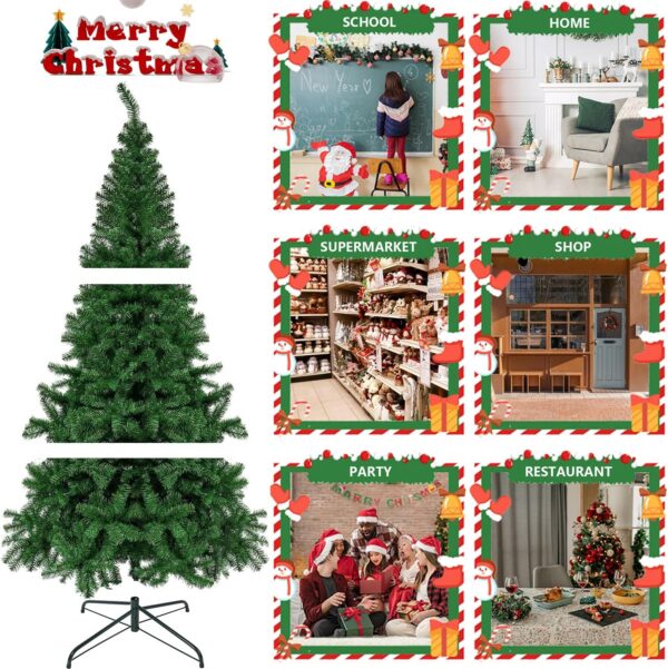 Juegoal 6 Foot Artificial Christmas Tree with 300 LED Lights - Image 6