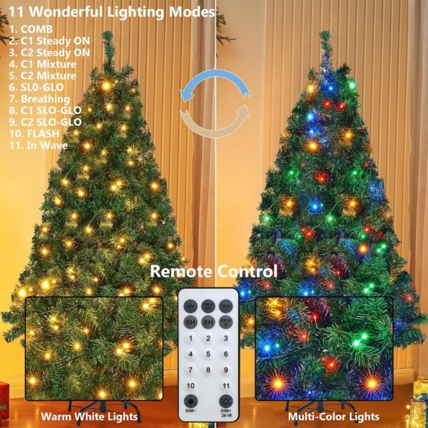 Juegoal 6 Foot Artificial Christmas Tree with 300 LED Lights - Image 7
