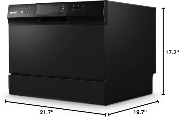COMFEE’ Countertop Dishwasher, 6 Place Settings & 8 Washing Programs - Image 2