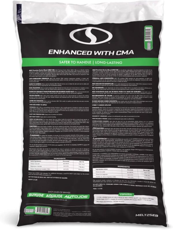 Snow Joe Ice & Snow Melt for Driveway, Concrete & Sidewalk, Melt-2-Go, 25-Pound Bag. - Image 8
