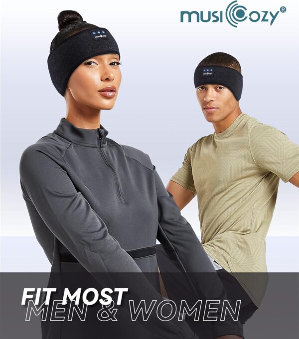 MUSICOZY Bluetooth 5.2 Sleep Headphones, Wireless Headband Headphones with HD Stereo Speakers - Image 3
