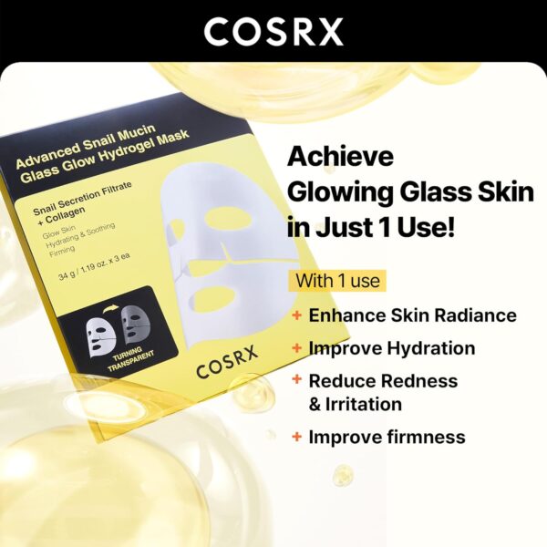 COSRX Snail Mucin Glass Glow Hydrogel Mask - Image 3