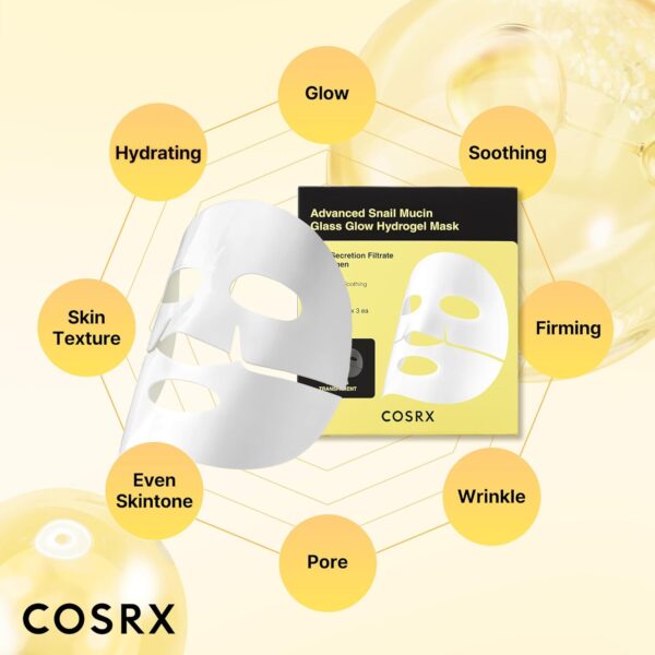 COSRX Snail Mucin Glass Glow Hydrogel Mask - Image 4