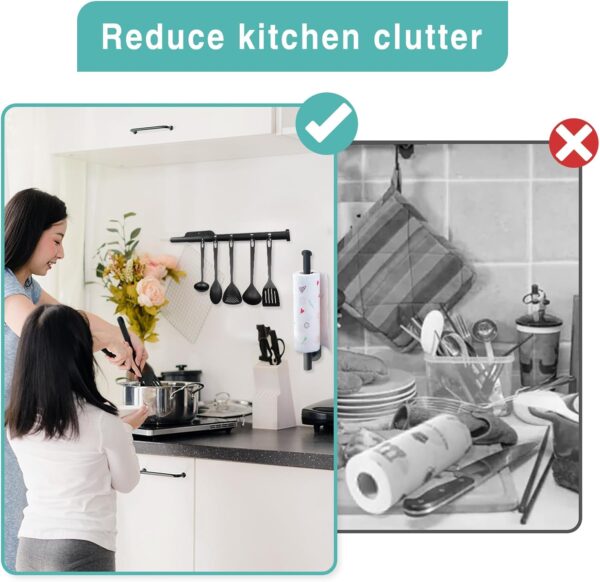 Stainless Steel Paper Towel Holder (Self-Adhesive or Drilling) - Image 5