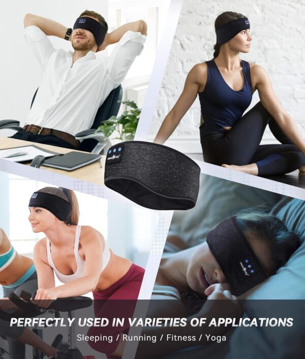 MUSICOZY Bluetooth 5.2 Sleep Headphones, Wireless Headband Headphones with HD Stereo Speakers - Image 4