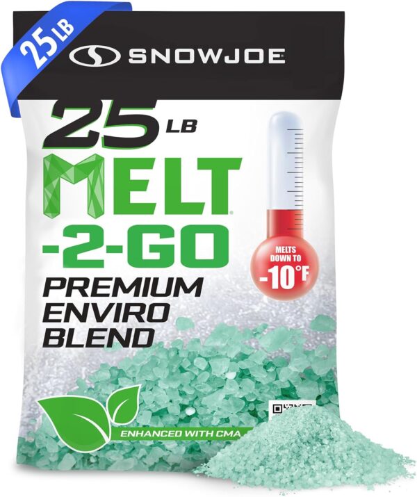 Snow Joe Ice & Snow Melt for Driveway, Concrete & Sidewalk, Melt-2-Go, 25-Pound Bag.