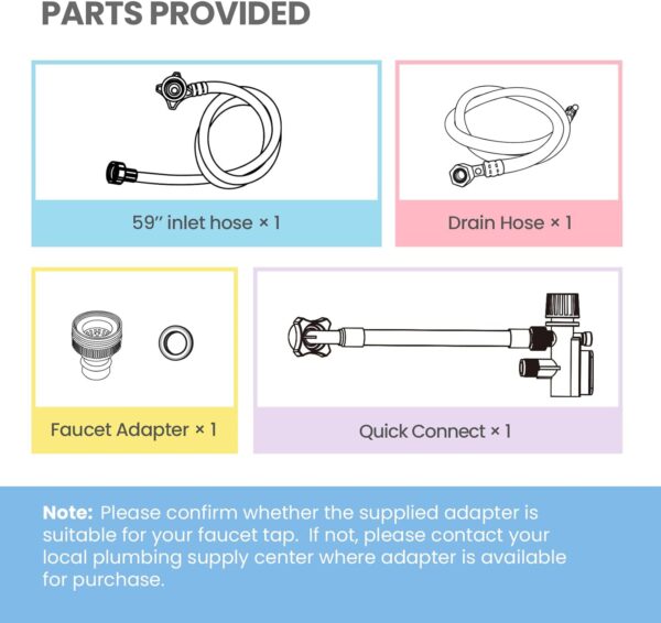 COMFEE’ Countertop Dishwasher, 6 Place Settings & 8 Washing Programs - Image 8