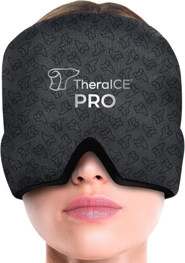 TheraICE Migraine Relief Cap PRO, Headache Relief Cap, Ice Face Mask, Cold Compress Head Wrap