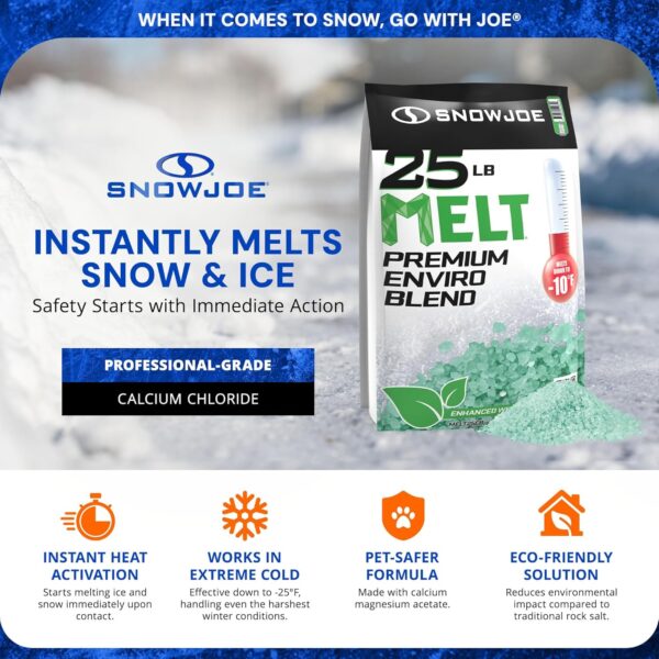 Snow Joe Ice & Snow Melt for Driveway, Concrete & Sidewalk, Melt-2-Go, 25-Pound Bag. - Image 5