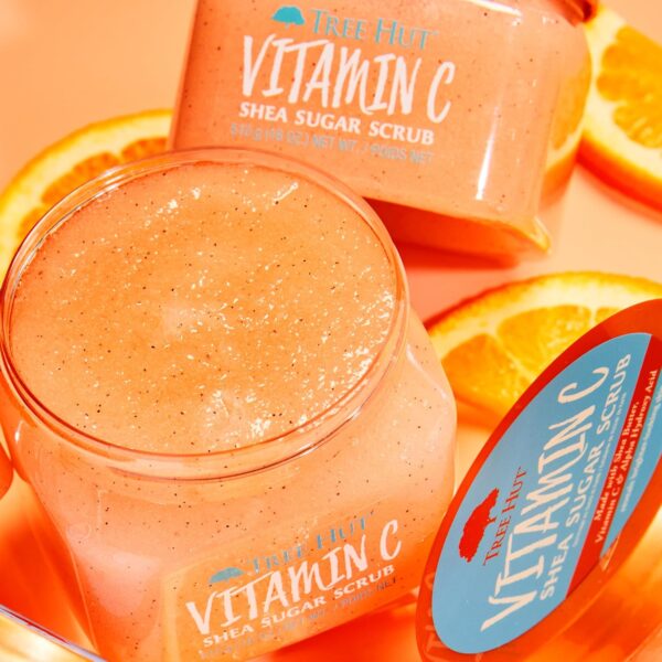 Tree Hut Vitamin C Shea Sugar Scrub, 18 oz | Ultra Hydrating & Exfoliating Body Scrub - Image 5