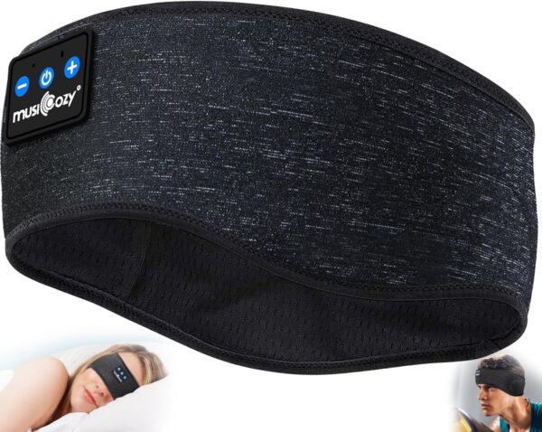 MUSICOZY Bluetooth 5.2 Sleep Headphones, Wireless Headband Headphones with HD Stereo Speakers