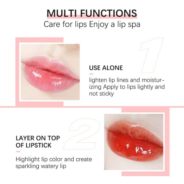 Hydrating Lip Glow Oil, Plumping Lip Oil, Tinted Lip Balm Lip Care, Transparent Toot Lip Oil - Image 8