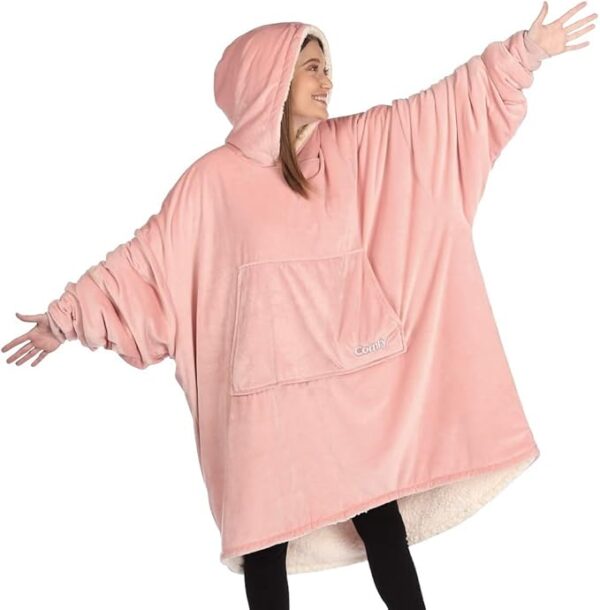 THE COMFY Original | Sherpa Lined Microfiber Fleece Wearable Blanket, - Image 2