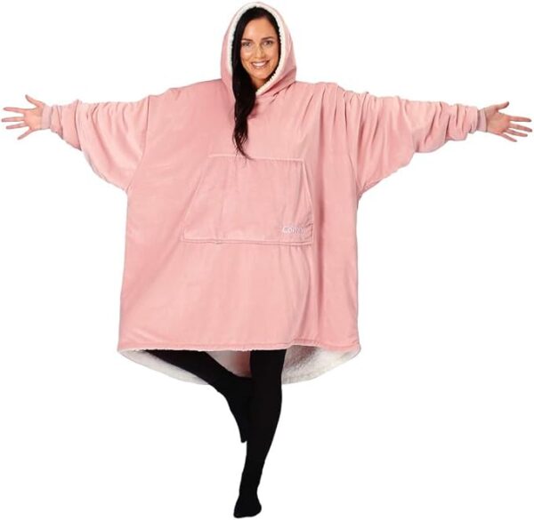 THE COMFY Original | Sherpa Lined Microfiber Fleece Wearable Blanket, - Image 4