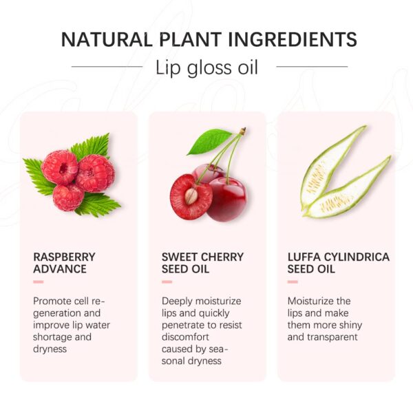 Hydrating Lip Glow Oil, Plumping Lip Oil, Tinted Lip Balm Lip Care, Transparent Toot Lip Oil - Image 5