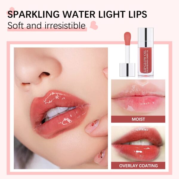 Hydrating Lip Glow Oil, Plumping Lip Oil, Tinted Lip Balm Lip Care, Transparent Toot Lip Oil - Image 6