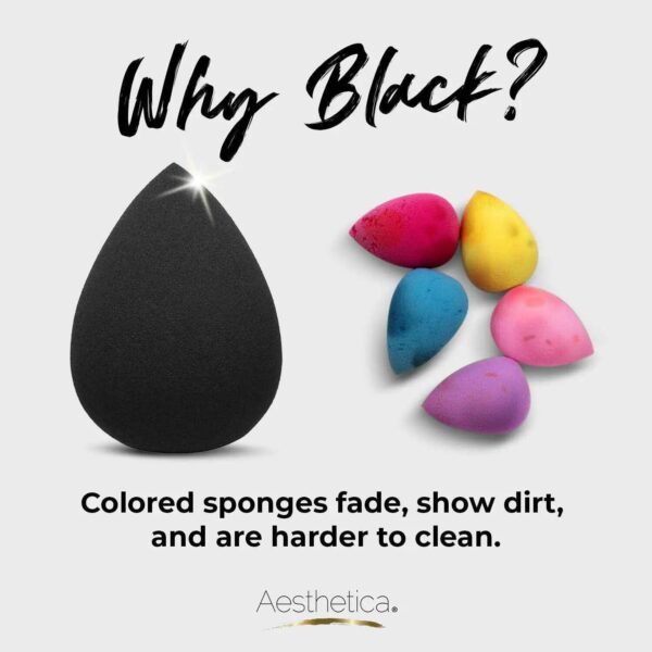 Aesthetica Cosmetics Beauty Sponge Blender - Latex Free and Vegan Makeup Sponge Blender - Image 2