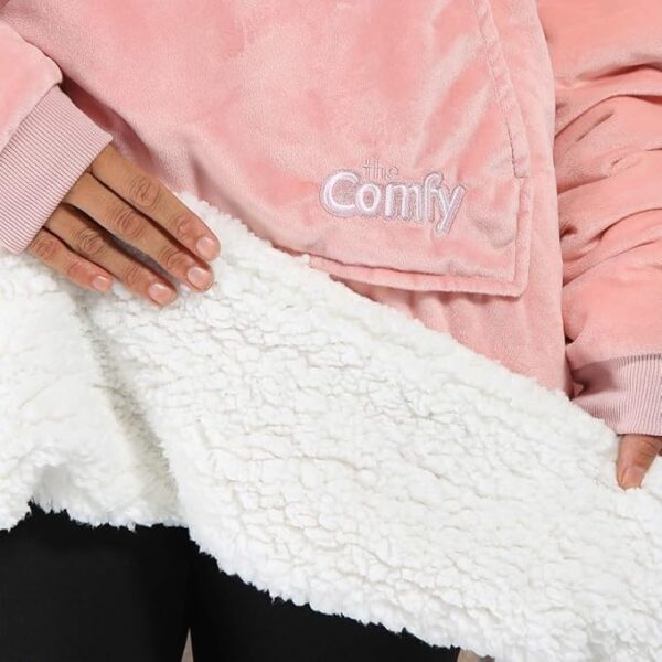 THE COMFY Original | Sherpa Lined Microfiber Fleece Wearable Blanket, - Image 6