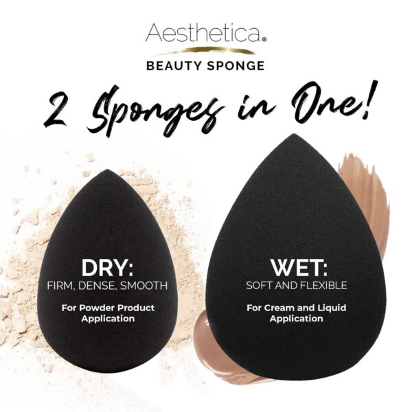 Aesthetica Cosmetics Beauty Sponge Blender - Latex Free and Vegan Makeup Sponge Blender - Image 6