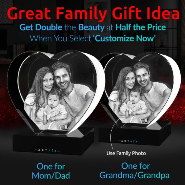 ArtPix 3D Crystal Photo, Valentines Day Personalized Gifts for Women, Wife, Men, Her, Him, - Image 6