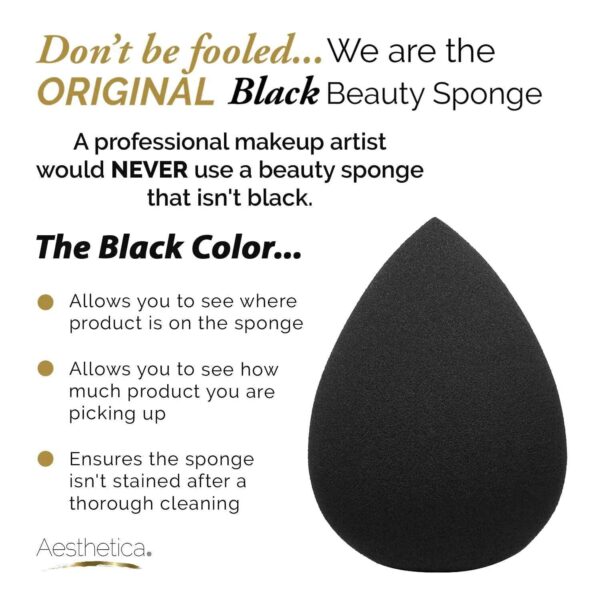 Aesthetica Cosmetics Beauty Sponge Blender - Latex Free and Vegan Makeup Sponge Blender - Image 5
