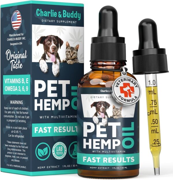 Buddy Hemp Оil for Dogs Cats - Helps Pets with Аnxiеty, Pаin, Strеss, Slееp, Аrthritis, Sеizures Rеlief