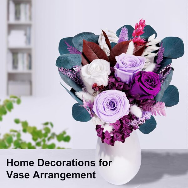 Valentines Day Flowers Gifts for Her, Preserved Flowers Bouquets, Purple Flowers - Image 3