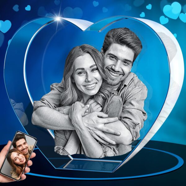 ArtPix 3D Crystal Photo, Valentines Day Personalized Gifts for Women, Wife, Men, Her, Him,