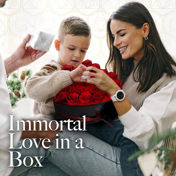 27 Preserved Roses in a Heart Box - Flowers Forever Valentine's Day, Roses Forever for Women - Image 6