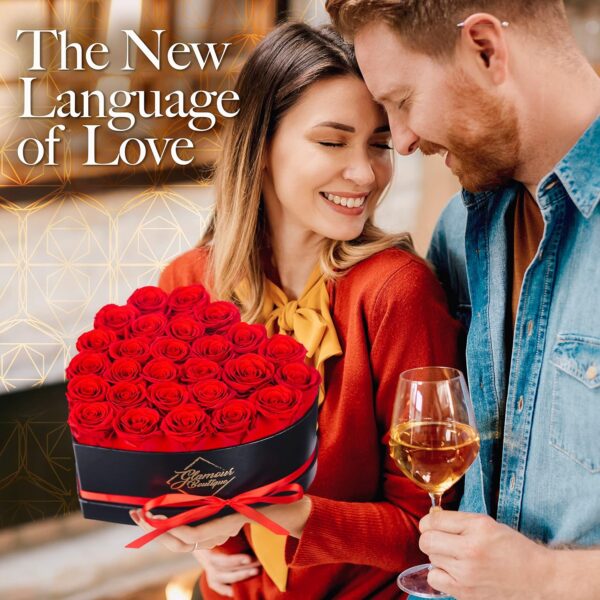 27 Preserved Roses in a Heart Box - Flowers Forever Valentine's Day, Roses Forever for Women - Image 3